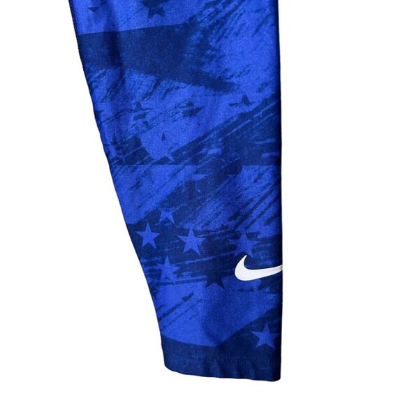 Nike USA Womens Small Blue Star Pattern  Leggings - Picture 2 of 7